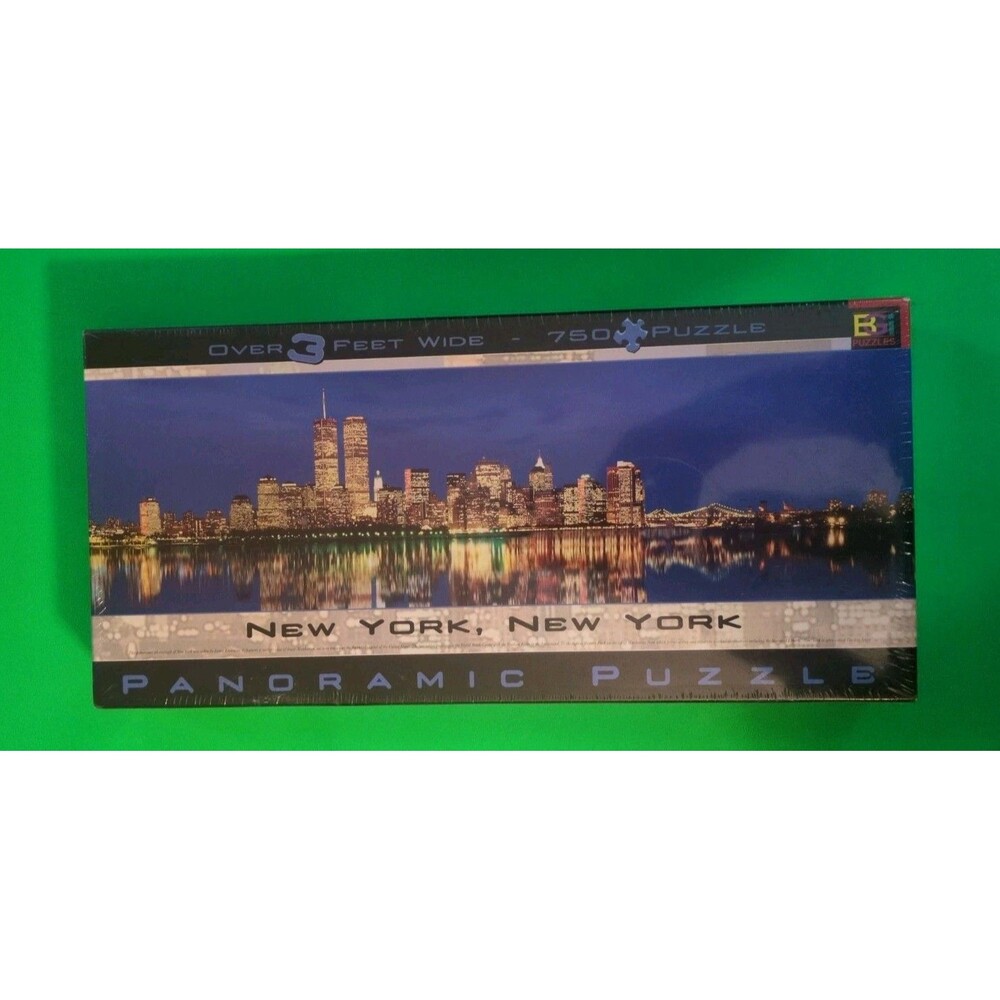 New York City Twin Towers Puzzle Panoramic 3 Feet Wide 750 Piece Buffalo Games
